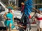 Closeup of hundreds marching during the 1st Annual Indigenous Peoples of America\'s Parade