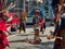 Closeup of hundreds marching during the 1st Annual Indigenous Peoples of America\'s Parade