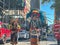 Closeup of hundreds marching during the 1st Annual Indigenous Peoples of America\'s Parade