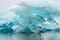 Closeup of iceberg in Fjallsarlon glacier lagoon, Iceland