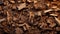 Closeup Image Of Brown Gritty Wood Chips In 32k Uhd