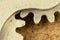 Closeup image of cogwheel element fragment