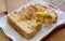 Closeup image of a piece of sliced bread toast