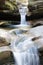 A closeup image of the Sabbaday Falls in New Hampshire