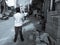 Closeup of Indian Peoples Standing in a Queue for a Mutton during Ugadi Festival near Laggere Main Road