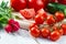 Closeup ingredients for a fresh salad