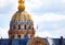 Closeup of Invalides building and dome, Paris