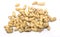 Closeup isolated peanut on white backgrounds