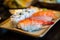 Closeup of Japanese Nigiri Sushi