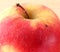 Closeup juicy red apple