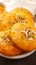 Closeup Kachori, a savory and aromatic Indian treat.