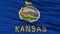 Closeup Kansas Flag, USA state