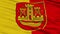 Closeup Klaipeda city flag, Lithuania