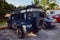 Closeup of a Landrover Defender in Cancun, Quintana Roo, Mexico