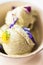 Closeup Lavender and salep icecream