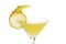 Closeup of a lemon martini