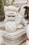 Closeup of Lion statue in Po Lin Monastery,Hongkong