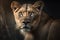 A Closeup of a Lioness Looking at the Camera