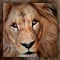 Closeup Of A Lions Head Abstract Art