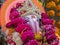 Closeup of Lord Ganesha, a hindu God of good luck
