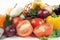 Closeup.lots of fresh vegetables.isolated on a white background