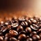 Closeup macro photo of freshly roasted coffee beans for espresso