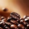 Closeup macro photo of freshly roasted coffee beans for espresso