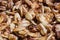 Closeup macro shot of granola background