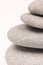 Closeup macro view balanced grey stones abstract background