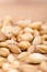 Closeup macro wheat grains background agriculture