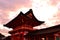 Closeup of the main gate of the Fushimi Inari shrine