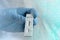 Closeup male hand holding test cassette, medical disposable sterile test kit for rapid test covid-19, concept of early detection