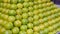 Closeup of Many Fresh Juicy Tangerine on Outdoor Street Food Market in Thailand