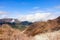 Closeup of many Ropeway with mountain and blue sky in Owakudani, Hakone. Japan