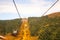 Closeup of many Ropeway in Owakudani, Hakone. Japan