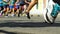 Closeup marathon runners legs