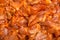 Closeup of marinated chicken meat spicy