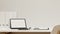 Closeup, Modern doctor office desk, tablet blank screen mockup, stethoscope, clipboard
