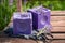 Closeup of moisture lavender soap made of fresh ingredients