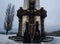 Closeup monument of Holodomor victims at Kyiv, Ukraine