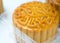 Closeup moon cakes in a Chinese mid-autumn