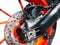 Closeup motorbike disc break system