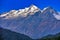 Closeup Mountain image of Tenzing Khang peak from Sikkim