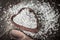 Closeup.muesli with bran on a wooden table