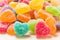 Closeup Multicolour sugary candy