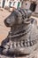 Closeup of Nandi head at Virupaksha temple, Hampi, Karnataka, India