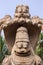 Closeup of Narasimha head at Lakshmi Narasimha temple, Hampi, Karnataka, India