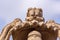 Closeup of Narasimha hood at Lakshmi Narasimha temple, Hampi, Karnataka, India