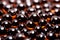 Closeup of natural black caviar as background, texture of expensive luxury fresh sturgeon caviar macro photo.