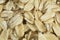 Closeup of natural oat flakes texture
